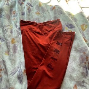PINK Victoria's Secret Girls' Red Stretch Leggings